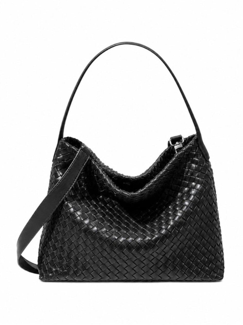 Faux Suede Woven Tote Bag for Women, Large Hobo Shoulder Purse